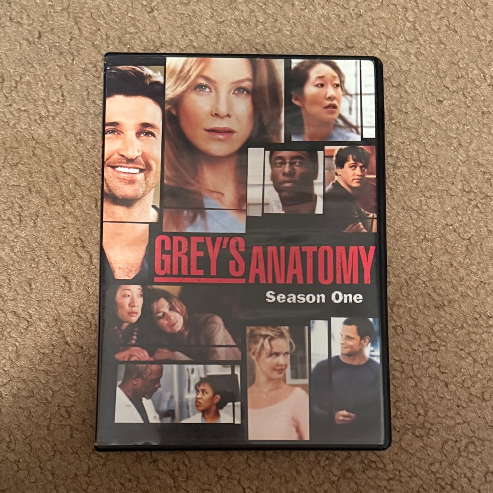 Grey's Anatomy Season One DVD - Black and Red Cover